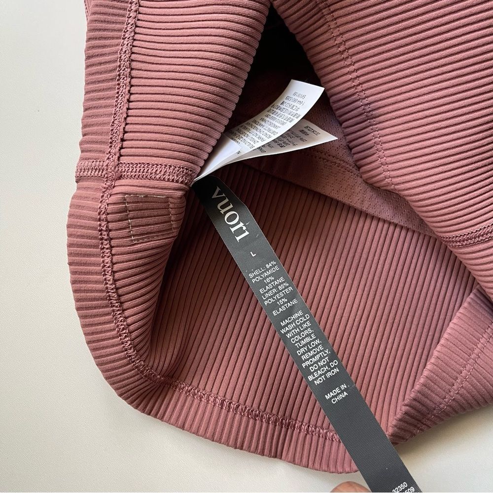 Vuori crop rib tank in Marsala pink - Picture 8 of 8
